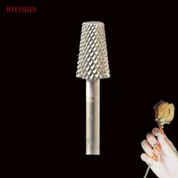 

HIVISOIN-15PCS- Carbide Nail Drill Bit - Tapered Barrel Bit -60070020 Silver