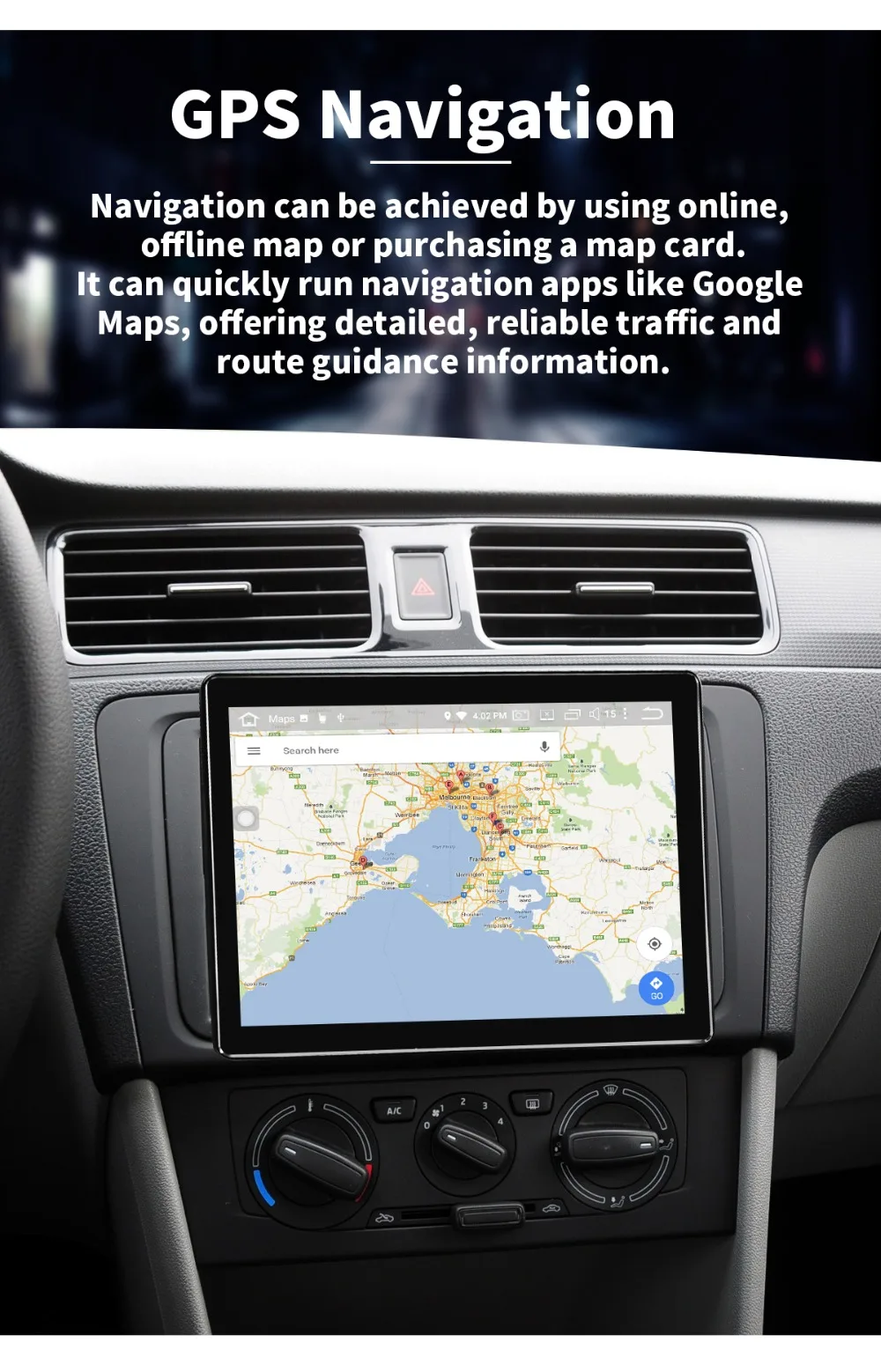 Clearance 9.7" Android 8.1 Steering Wheel Control Head Unit Universal Car Radio Auto Stereo Wifi Bluetooth GPS 1024*768 Rear View Camera 2