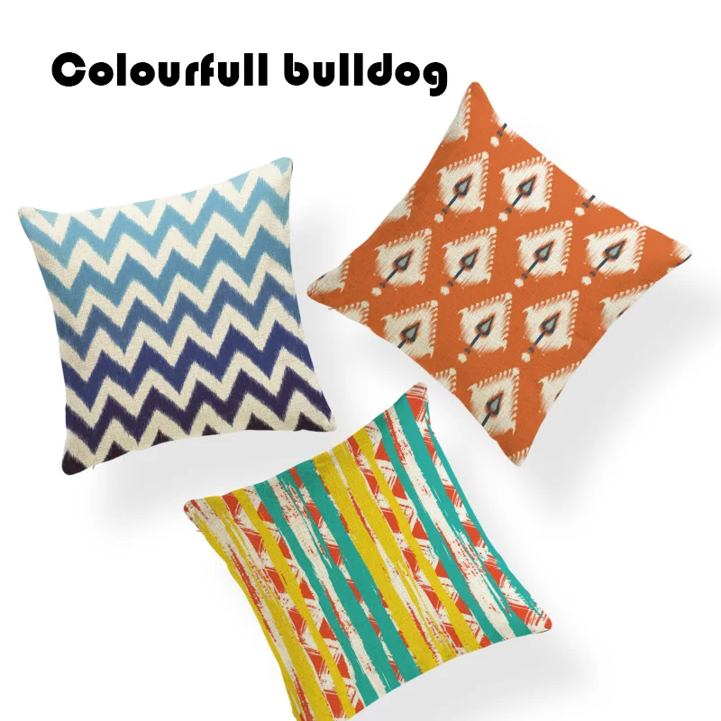 

Accent Pillow Geometric Chevron Striped Toss Pillow Kilim Cushion Cover Farmhouse 17 Woven Linen Home Sofa Car Decorative Pillow