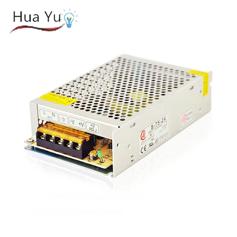 

75w 24V 3A Switching led DC Power Supply non-waterproof led driver for 3528/5050 LED strip light block power