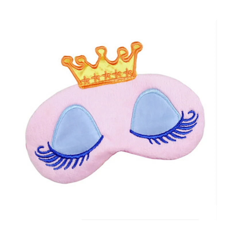 

1 PC Cute Women Lady Gilrs Baby Long Cilia & Crown Fantasy Eyes Cover Travel Face Traveling Sleeping Blindfold Shade Eye Mask