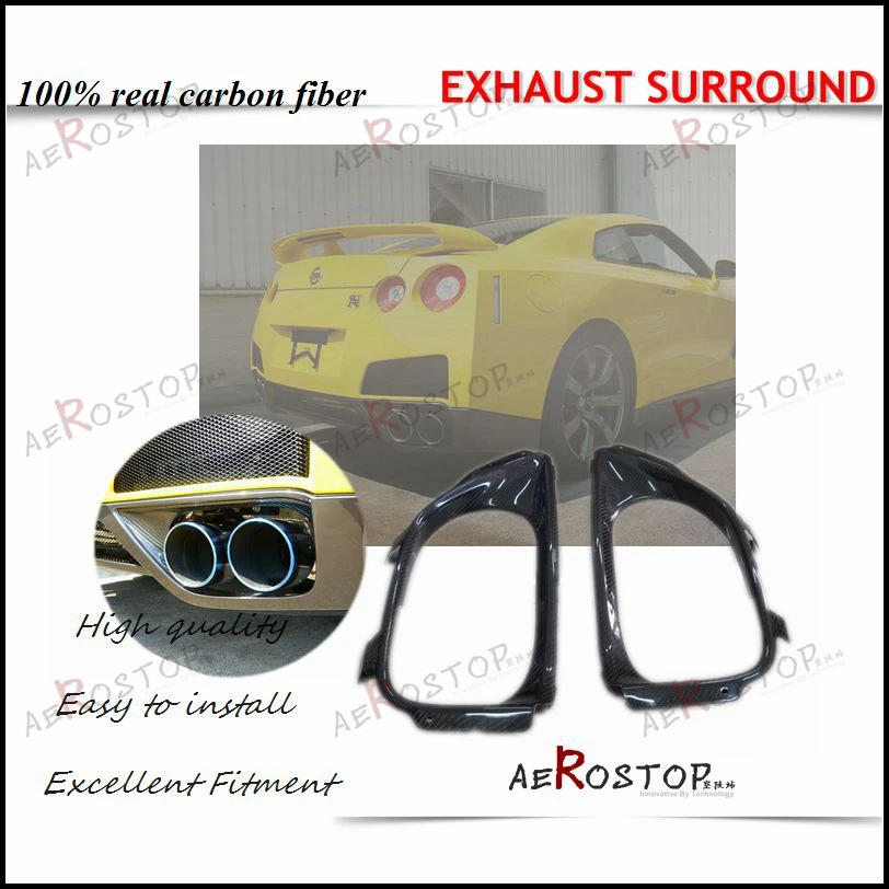 

08-16 R35 GTR OE RB EXHAUST SURROUND REPLACEMENT (PAIR) CARBON FIBER