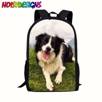 

Border Collie School Bag Girls Boys mochilas femininas Bagpacks Kids rucksacks school supplies Drop shipping Travel Daypacks