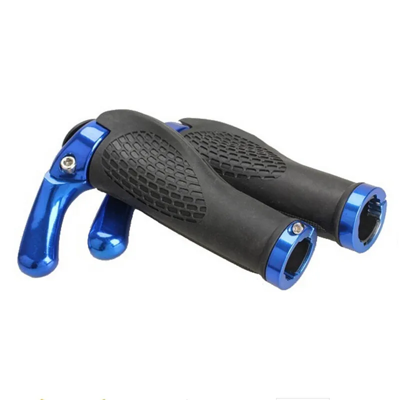 WEST BIKING, 1 пара резиновых рулей для велосипеда, рулевые колеса Bicicleta, крышка для кузова, Двусторонний замок, велосипедный велик ручки для велосипеда - Цвет: blue