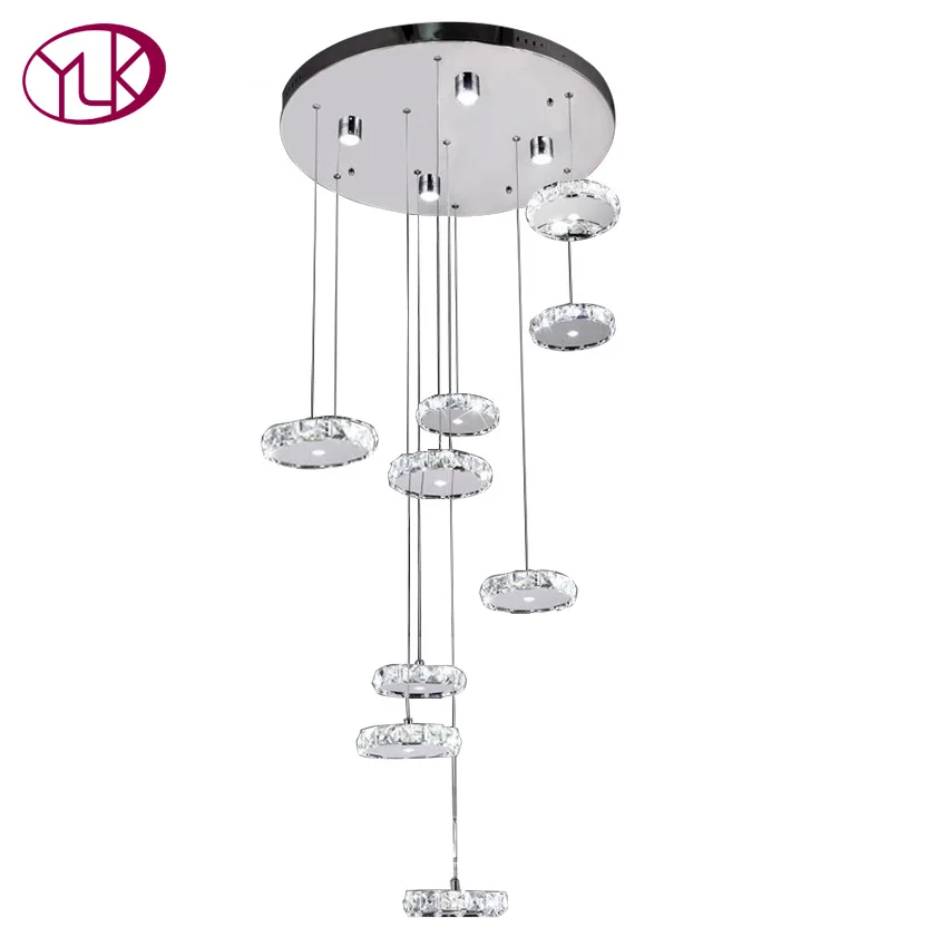

Youlaike Modern LED Chandelier Lighting Hanging Drops Light Fixtues Long Staircase Crystal lamp Indoor Hallway Cristal Lustre
