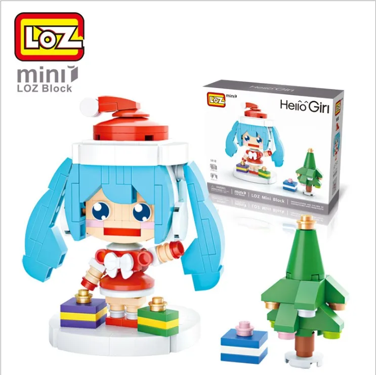 LOZ мини строительные блоки Hatsune Miku музыкальный чай искусство Катание на коньках