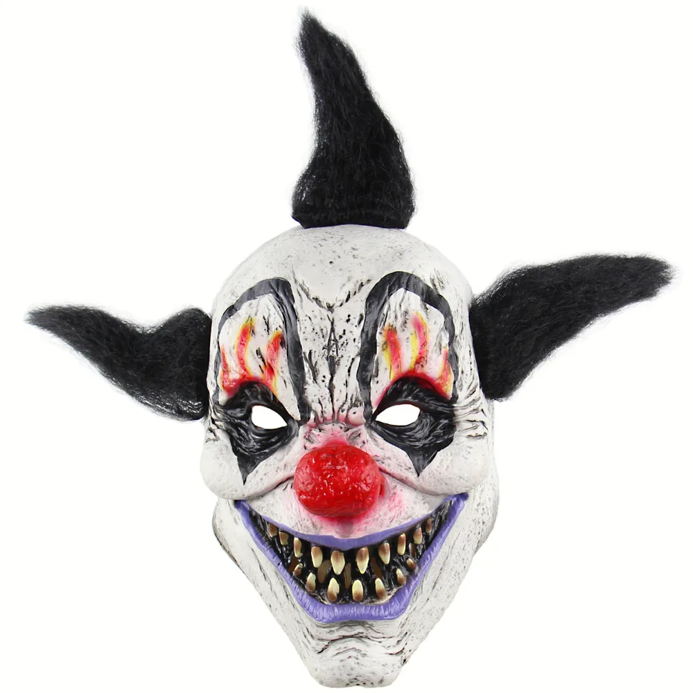 

Funny Evil Adult Latex Hair Pennywise Killer Joker Clown Costume Mask Ghost Carnival Party Cosplay Mask Decorations Accessories