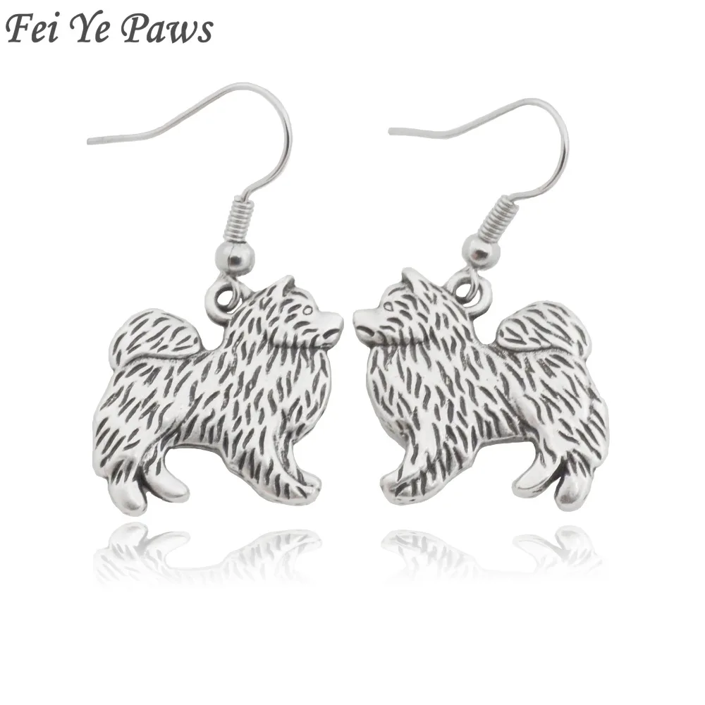 

Fei Ye Paws Keeshond Dog Drop Earrings Big Long Statement Dangle Earrings For Women Earings Jewelry Christmas Gift For Lover2018