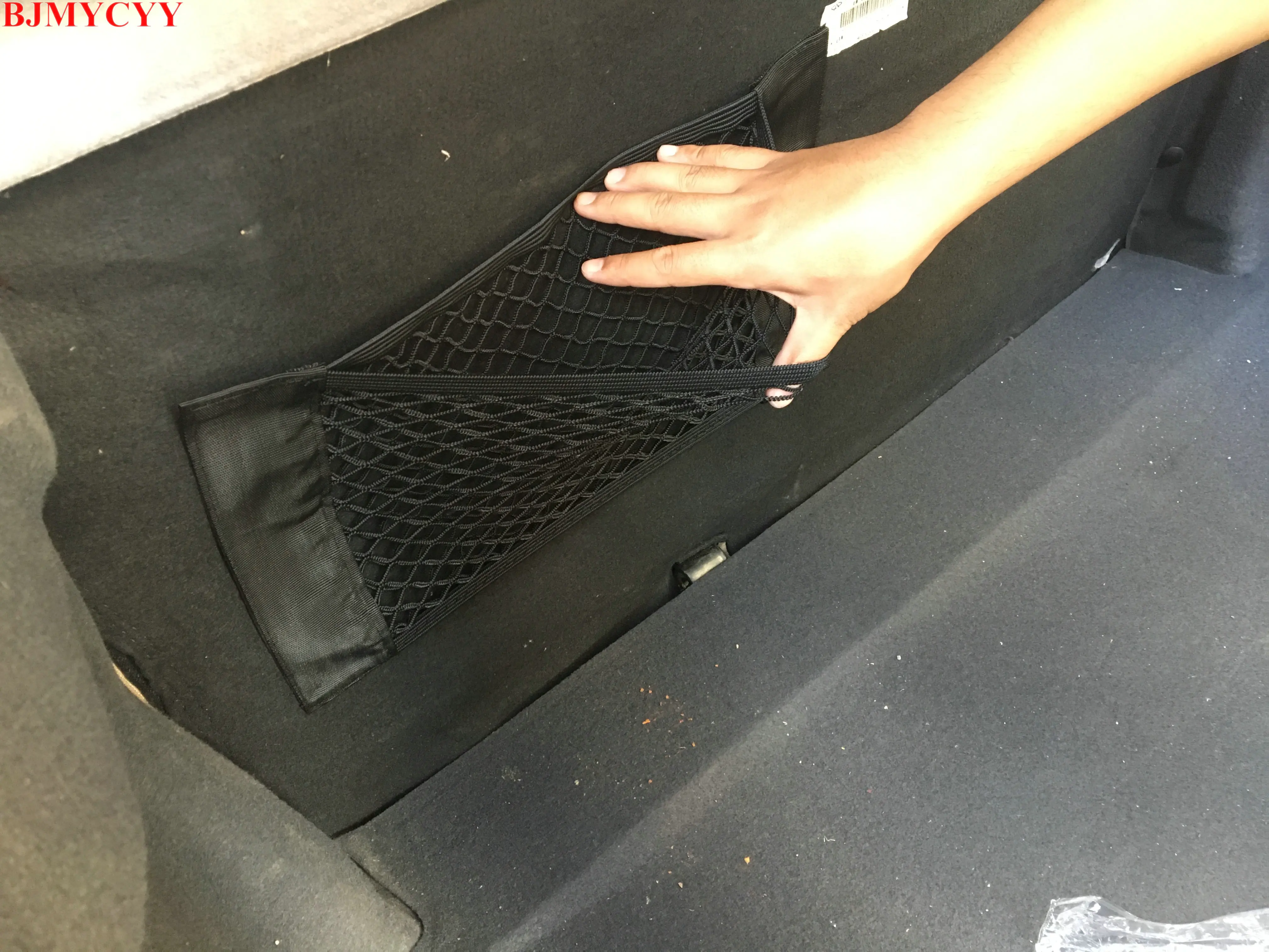 

BJMYCYY Car Styling Car Trunk Box Storage Bag Mesh Net Bag 40cm*25cm for KIA RIO K3 K4 K5 kx3 kx5 CX-3 CX-5 For Skoda Octavia