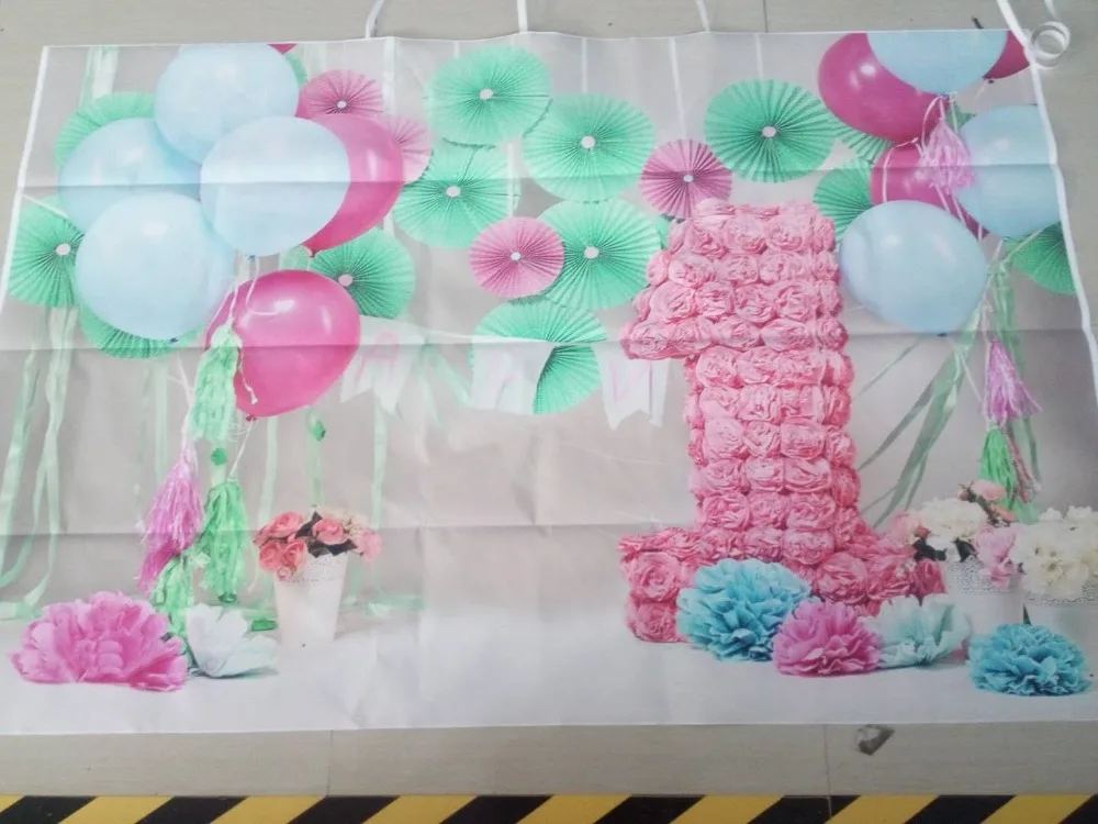 Фон для фотосъемки воздушный шар Дети 1-й фон для фотосъемки на день рождения ребенок душ дети день рождения торт разбивание студия фоны
