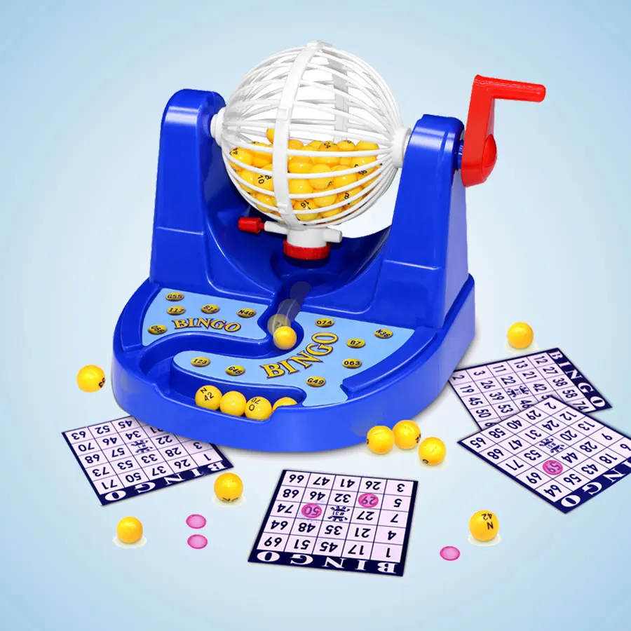 

Bingo Lottery Machine Rotary Family Gathering Board-Games Toys Amusement Cards