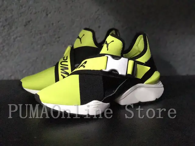 puma muse cut out yellow