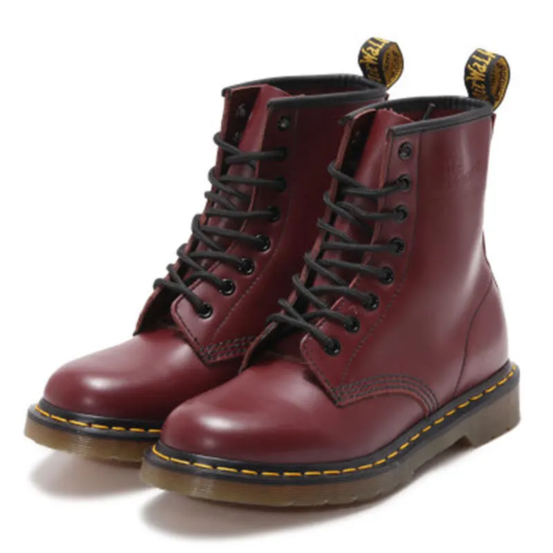 

2019 spring and fall genuine leather women boots cowhide fashion British ankle boots low tube boots women