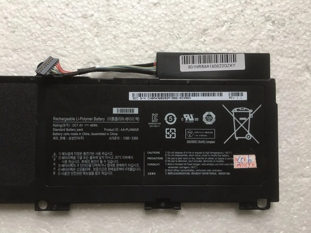 SupStone Подлинная OEM AA PLAN6AR Аккумулятор для ноутбука Samsung 900X3A A01 900X1B A02 BA43 00292A NP900X3A A01AT