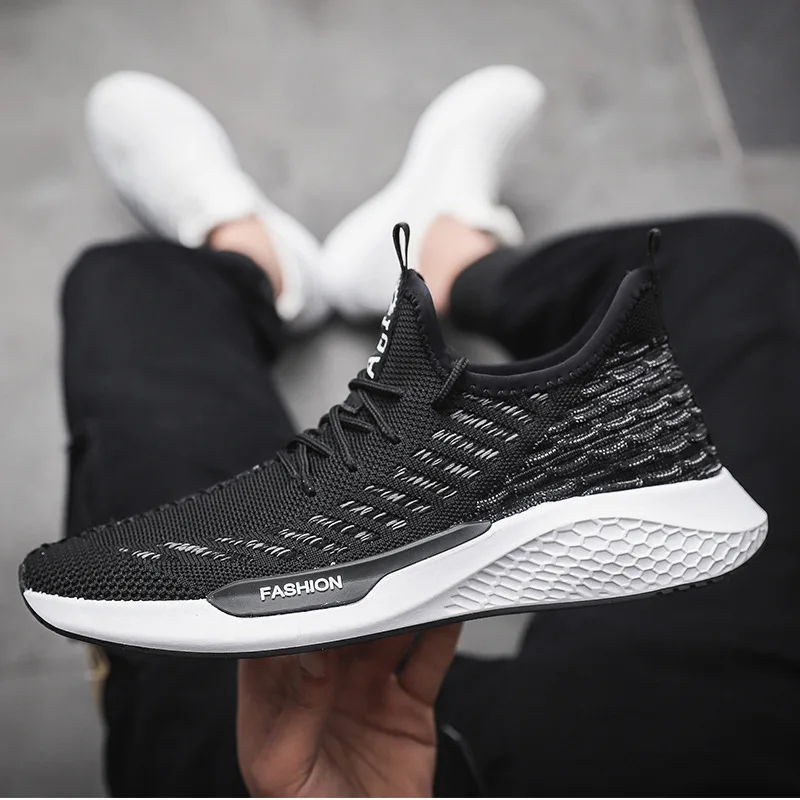 

Max Sosa Flying Shoes Air permeable Leisure Running Shoes Man Sport Witte Sneakers men White Tennis shoes