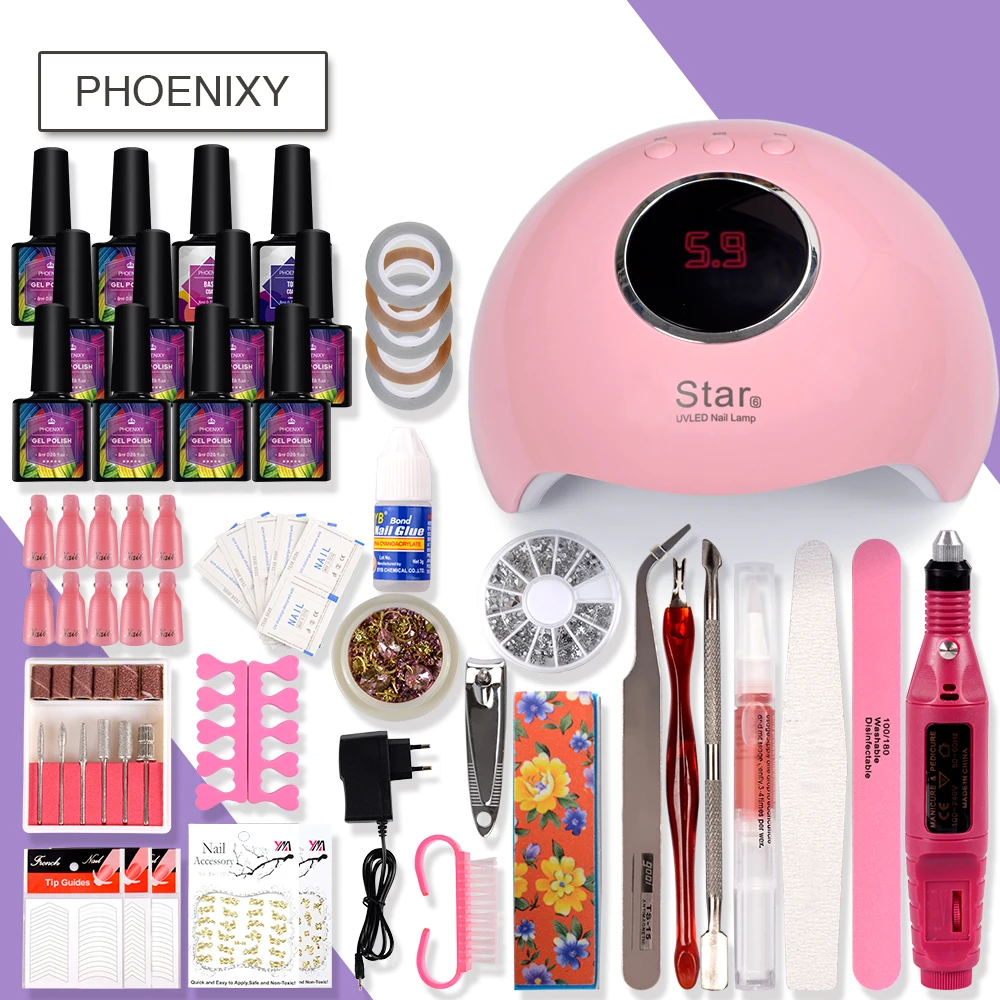 

Manicure Set Nail Gel Kit Nail Drill Machine 8ml Nail Polish 36W LED Lamp For Nail Art Set Tools For Manicure Nails Set