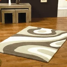 Короткие Модные полосы графические узоры ручной работы из полиакрилонитрилового волокна ковер журнальный столик для гостиной ковер кровать одеяла