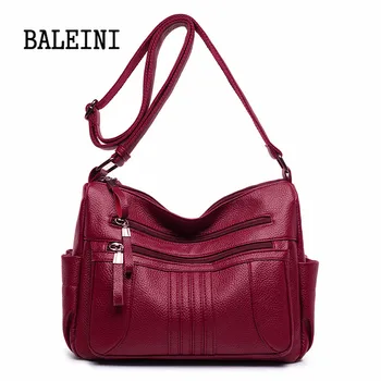 

Female leather Messenger Bags Feminina Bolsa Leather Luxury Handbags Women Bags Designer 2019 Sac a Main Ladies Shoulder Bag