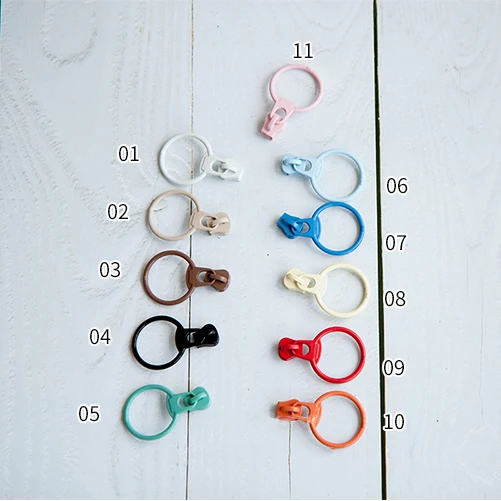 Mix 100pcs 3# Resin zipper pull ring multicolor zipper head for yards Zipper Sliders Bag Garment Sewing Material DIY Accessory