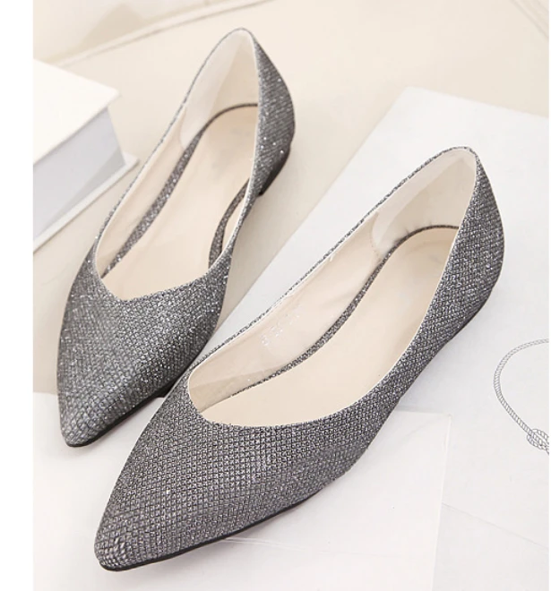 grey flat shoes