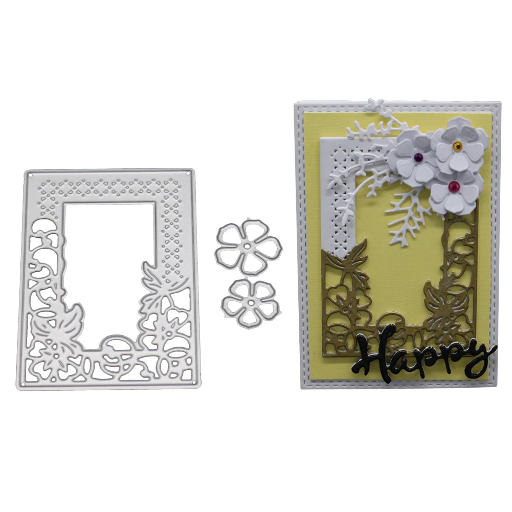 

FRAME FLOWER Metal Die Cutting Dies For DIY Scrapbooking Photo Album Decorative Template Combination Beautiful Embossing