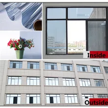 Оконная пленка одностороннее зеркало серебро изоляционные наклейки отражающая солнце предметы домашнего обихода 31,5 ''x 78,74''(80 см x 200 см