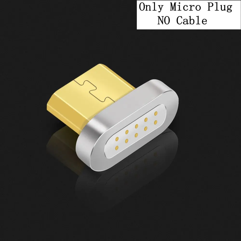 Олаф Магнитный кабель для подключения к сети Тип C Micro USB C 8 pin адаптер быстрой зарядки телефона Microusb Тип-C магнит Зарядное устройство Шнур вилки - Цвет: Micro Plug