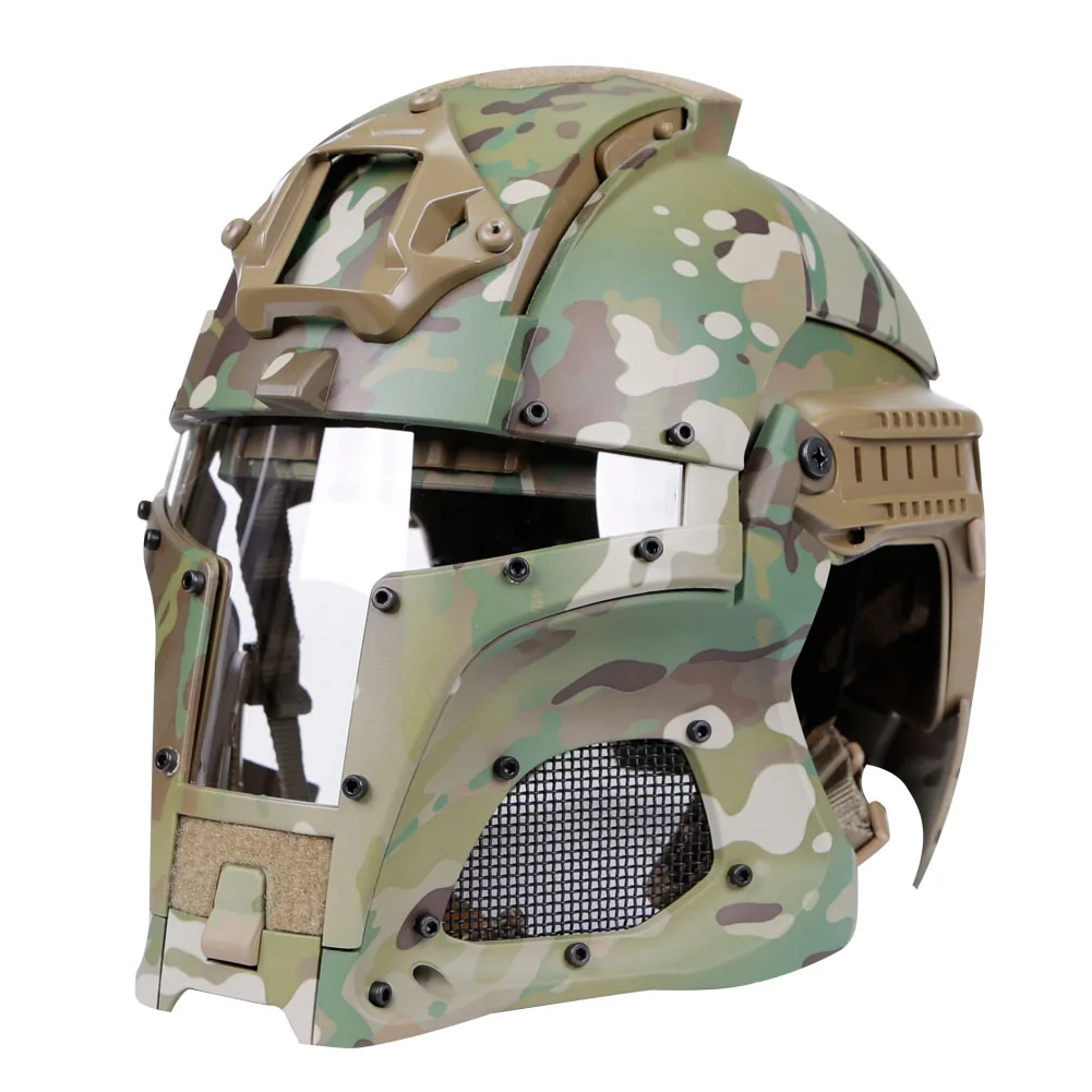 Тактический военный страйкбол пейнтбол с ПК Объектив Тактический шлем полный-покрытые Шлемы Аксессуары для CS Wargame шлем для съемки