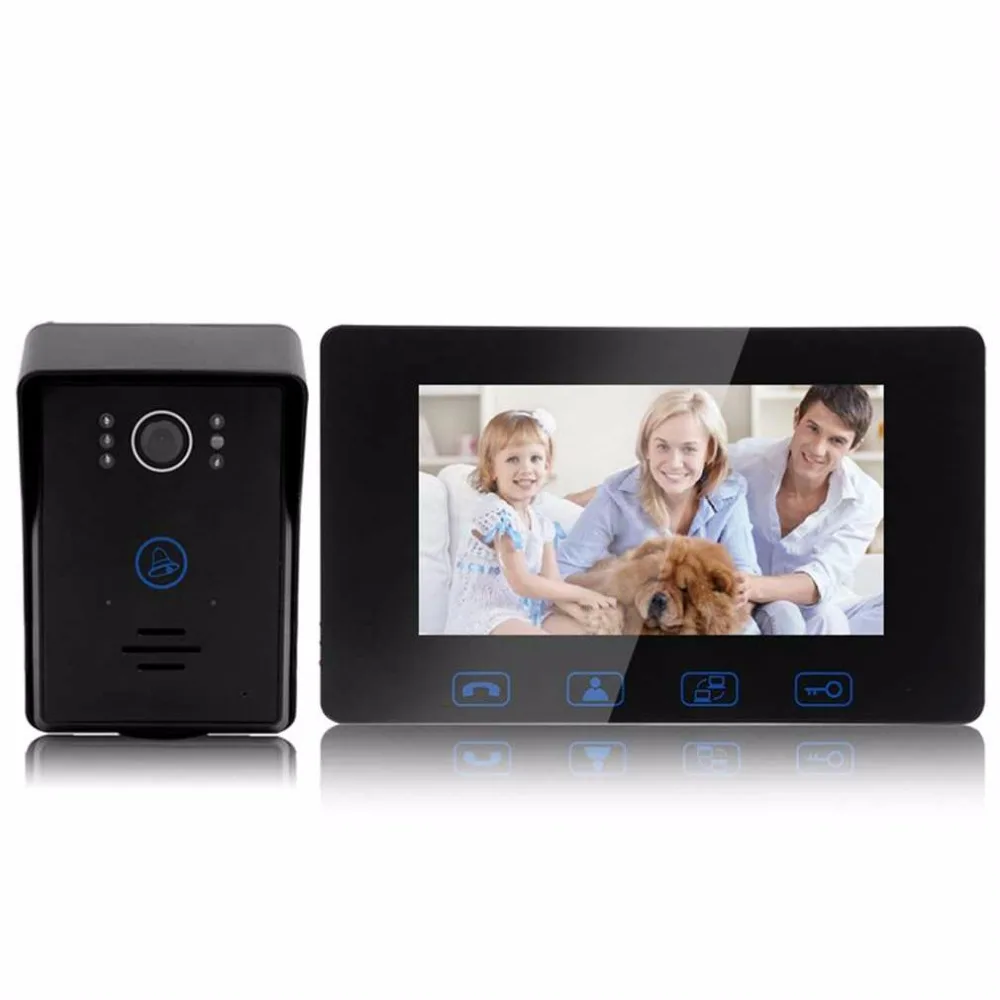 

TS-708MK11 Practical 7 Inch TFT Screee Home Security Wired Doorbel High Definition Infrared LED Rainproof Design Doorbell
