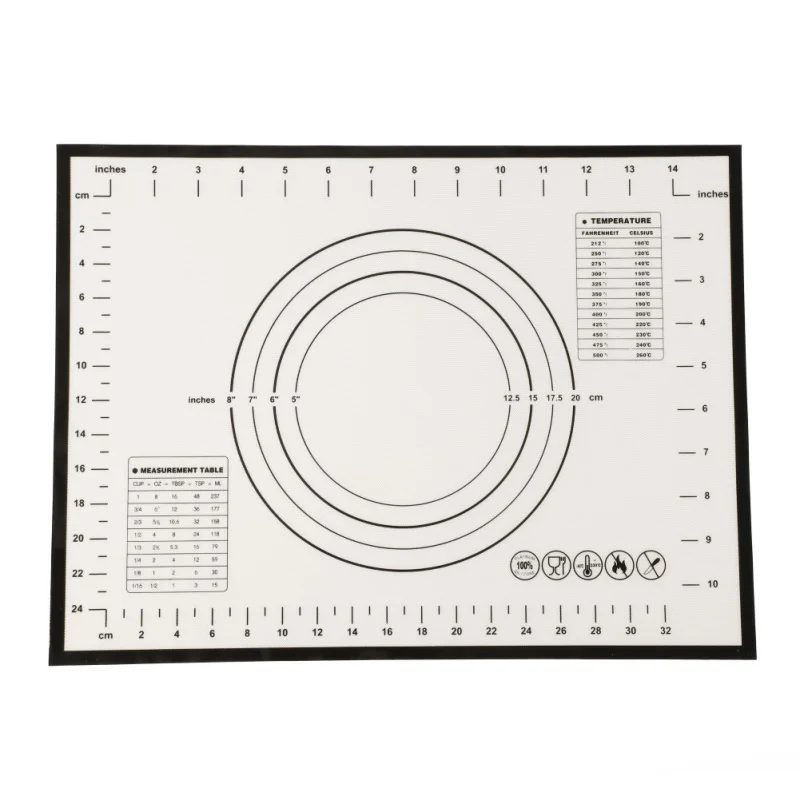 

1PC Silicone Baking Sheet Cakes Bakeware Liner Pad Mat Rolling Dough Pastry Oven Pasta Cooking Tools Kitchen Accessories