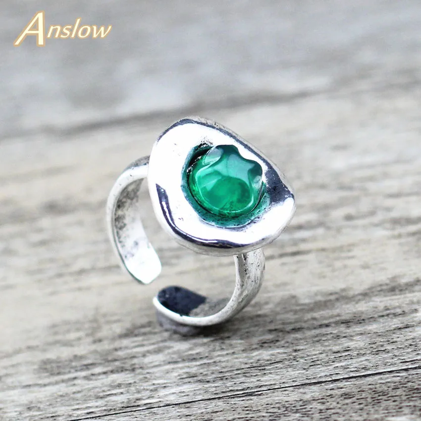 

Anslow Fashion Jewelry New Design Vintage Resin Zinc Alloy Women's Finger Ring For Female Party Gift Free Shipping LOW0018AR