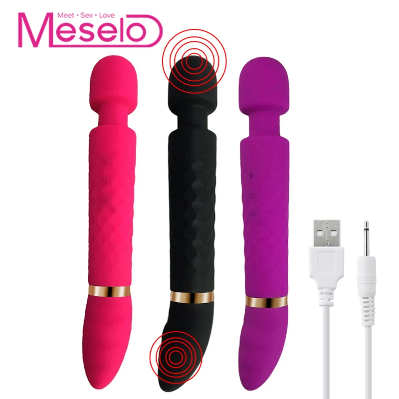 Meselo Multi-speed фалло-имитатор с двумя головками вибратор силиконовый анальный G-spot палочка вибратор секс-игрушки для женщин эротический