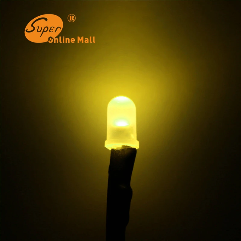 

20 PCS 5mm Diffused LED Pre Wired WARM WHITE 3-12V DC Bulb led light Emitting Diodes 20CM