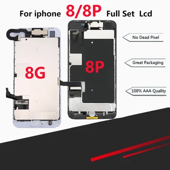 

10 PCS Premium Full LCD Assembly For iPhone 8 8 Plus Full Display with 3D Touch Screen and Front Camera Home Button Spare Parts