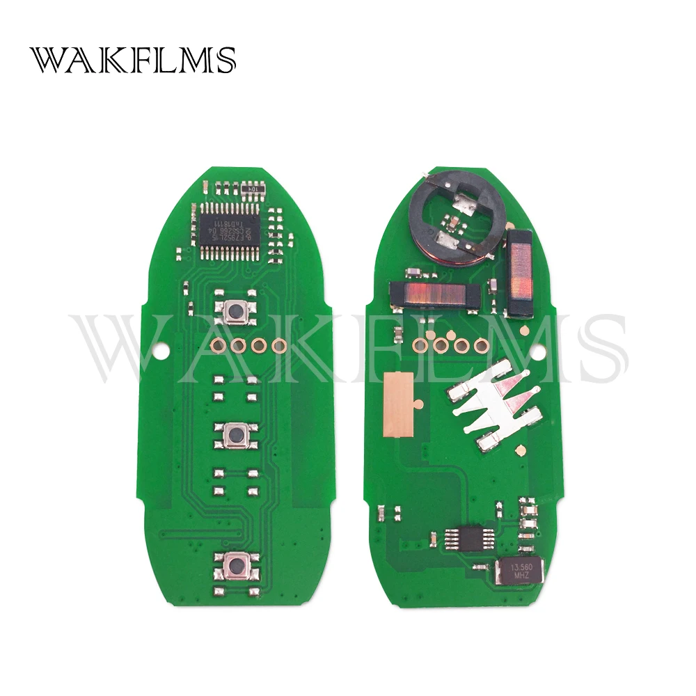 3 Buttons 433MHz FSK PCF7952A / HITAG 2 / 46 CHIP TWB1G694 Proximity Keyless Go Smart Card Remote Key Fob for Nissan Lannia 2016