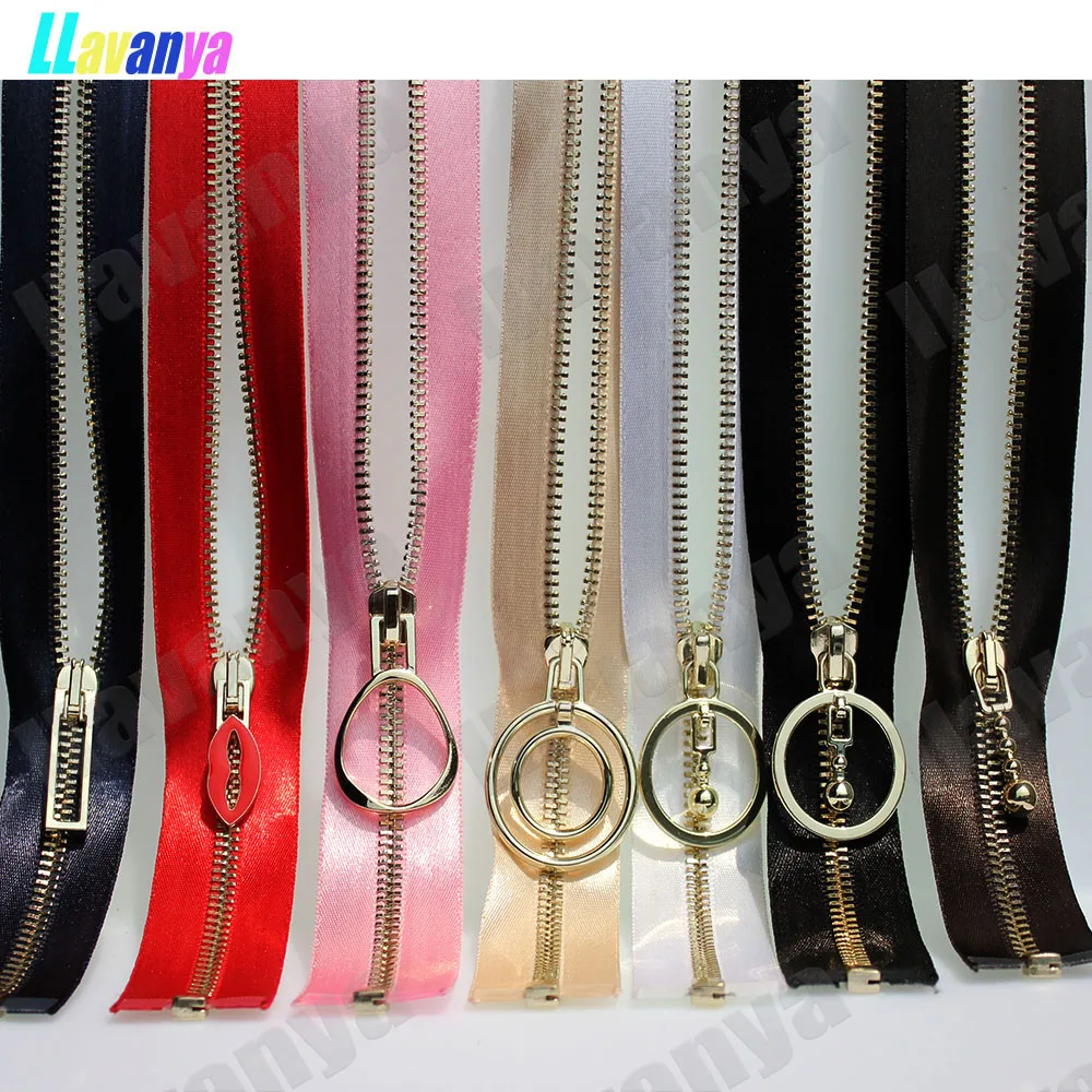 Buy 1pcs 80cm Long Metal Zipper High Quality Open End zippers for sewing metal