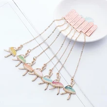 1 шт. Kawaii балетная Танцовщица для девочек металлическая подвеска Закладка Книга Маркер для книг держатели страниц школьные офисные принадлежности канцелярские принадлежности