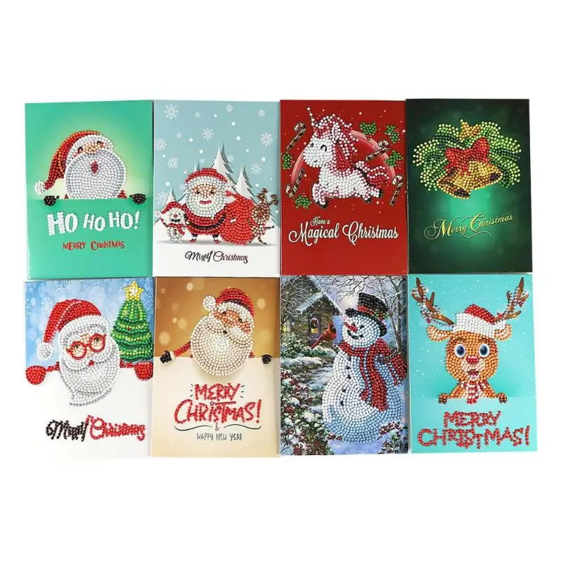 

DIY 5D Diamond Painting 2019 Christmas Greeting Cards Craft Cross Stitch New Year Xmas Gifts Christmas Decoration Xmas Supplies