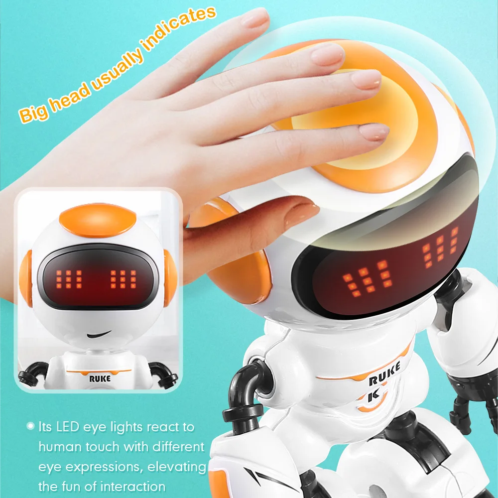 R8 люк интеллигентая(ый) умный робот осязаемый Управление DIY жест Talk, умная Радиоуправляемый мини-робот из цинкового сплава, цинковый сплав& Игрушки ABS для детей