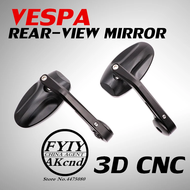 

2Pcs/Pair Motorcycle Mirror Scooter E-Bike Rearview Mirrors For piaggio vespa gts gtv 300 946 LX150 spring sprint