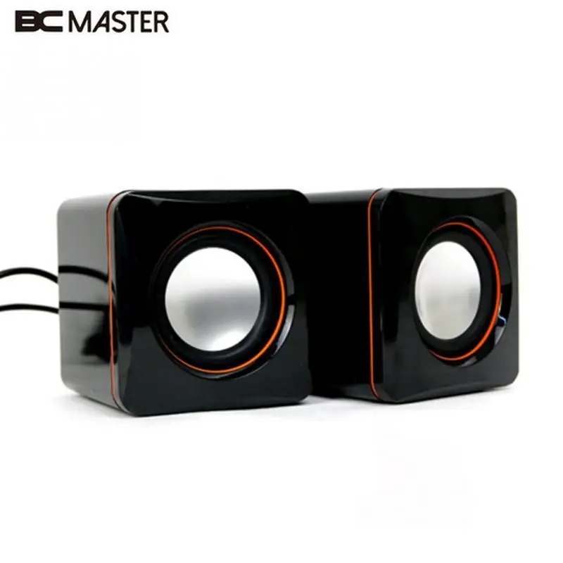 BCMaster 1 пара USB колонки звуковая музыкальная шкатулка для компьютера ноутбука|speaker