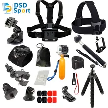 SAQN for gopro hero accessories bike mount chest belt 360 degree hand strap for go pro5 4 3+3sjcam sj5000 sj4000 xiaomiyi 2k A6C