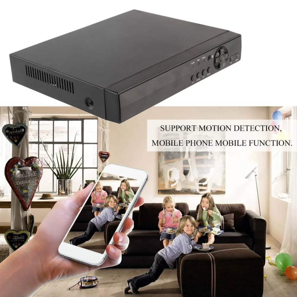 

Home 4CH HD 1080P DVR Surveillance Monitor H.264 P2P Mobile Network Cloud System Digital Video Recorder UK Plug