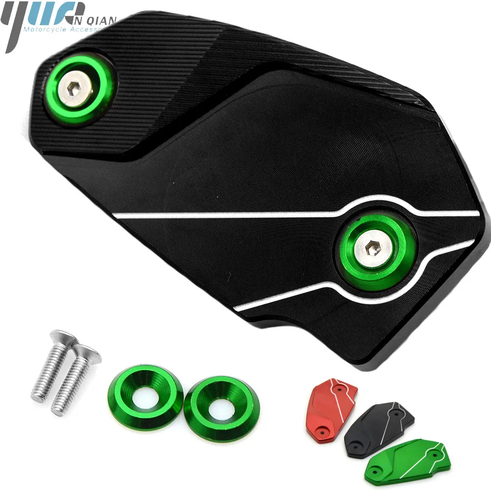 For Kawasaki Ninja 650 Ninja650 Motorcycle Cylinder Fluid Reservoir Cover Cap CNC Aluminum Ninja 650  Motorbike Accessories