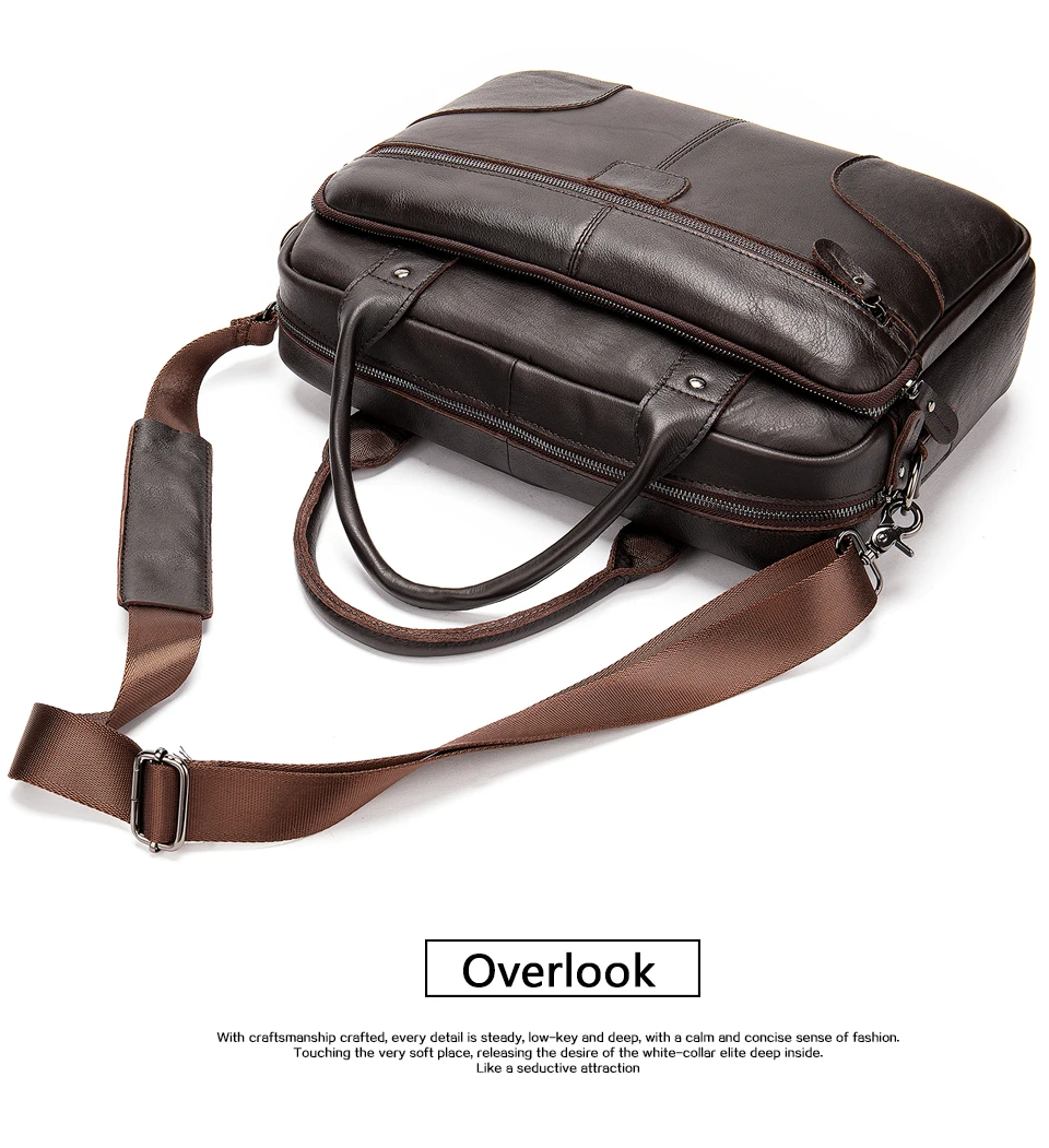 WESTAL кожаные портфели для ноутбуков сумки для Для мужчин из натуральной кожи Портфели мужской сумки бизнес-Документ сумка Для мужчин
