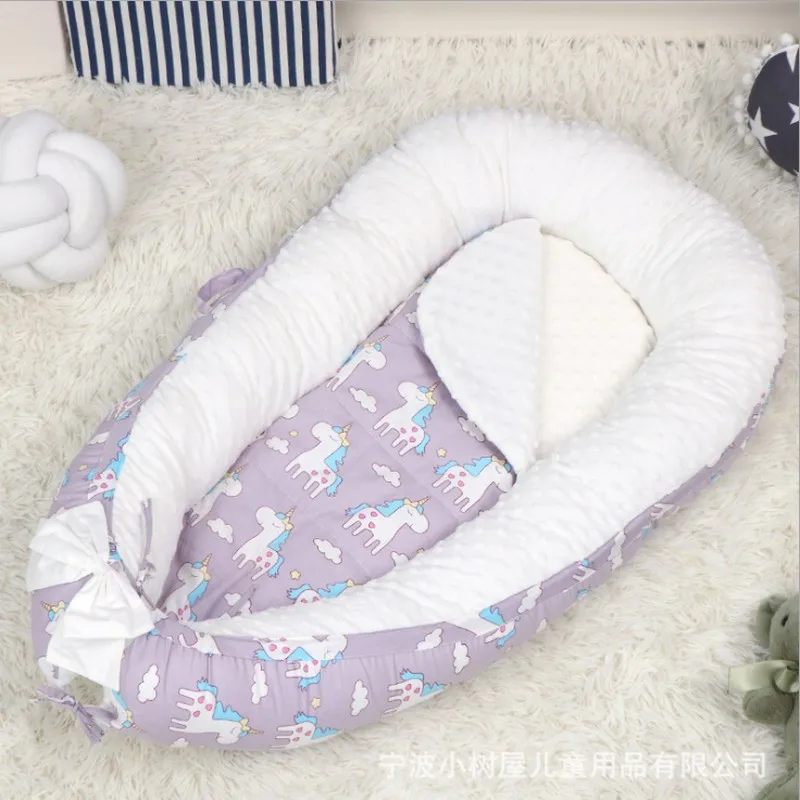 0 24m Baby Bed Baby Nest Organic Cotton Crib Nursery Cot Baby Gift