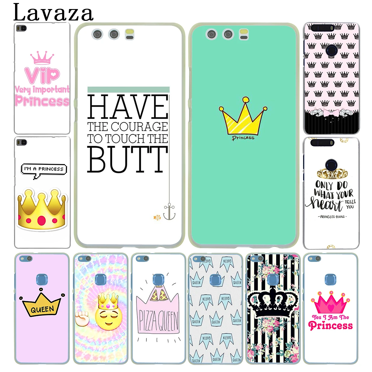 buy Lavaza PRINCESS Queen boss crown king Case for Huawei P30 Pro P20 P10 P9 Plus P8 Lite Mini 2016 2017 P smart Z 2019