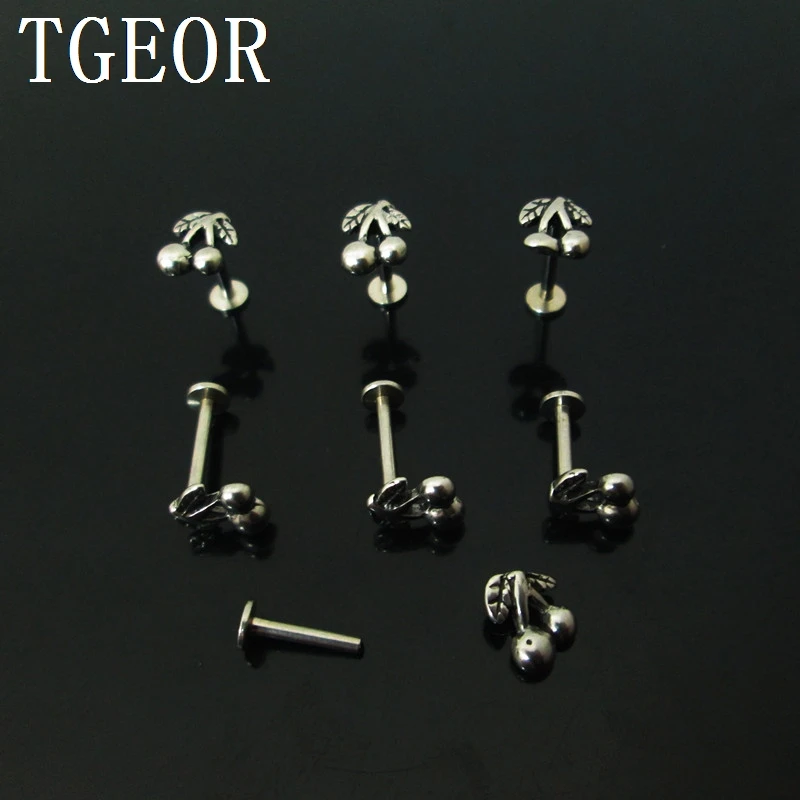 Hot wholesale 16G 20pcs mixed sizes cherry internally thread Stainless