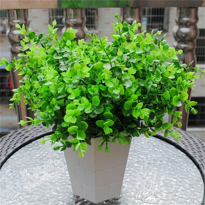 

Artificial Flowers Decorate Plastic Fower The Living Room Furnishings Plants Flower Grass Green Leaves With Eucalyptus