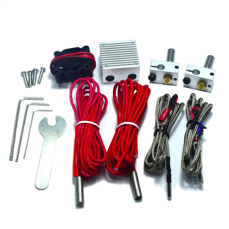 GIULY 3D Printer Parts E3D Chimera+ Double Color 2 In 2 Out Extruder with Seamless Fanduct